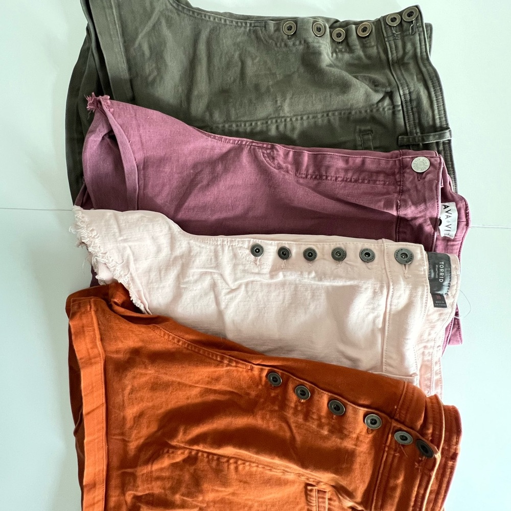 Set of 4 Pairs of 30W Plus Size Shorts
